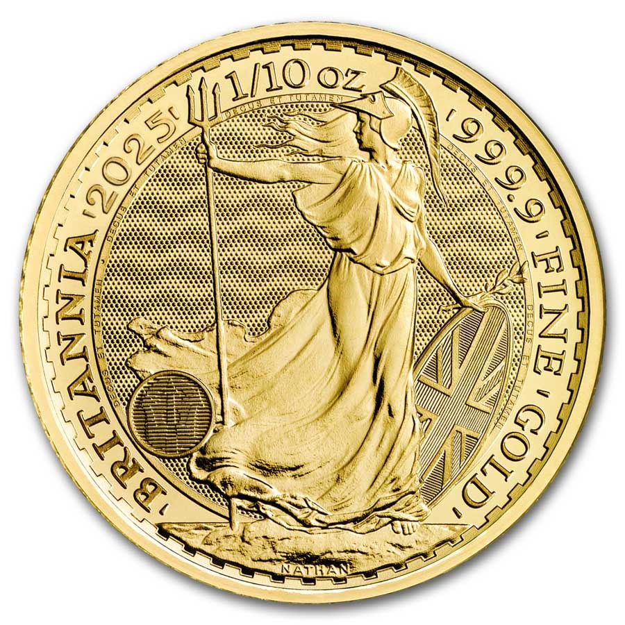 2025 UK Britannia 1/10 ounce gullmynt