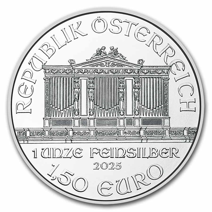 2025 Vienna Philarmonic 1 ounce sølvmynt