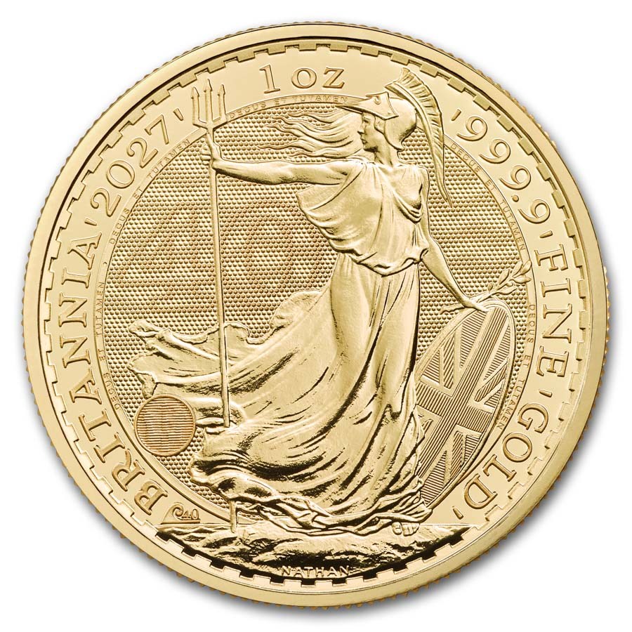 2027 UK Britannia 1 ounce gullmynt