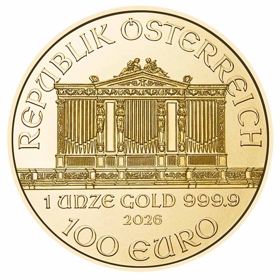 2026 Vienna Philarmonic 1 ounce gullmynt